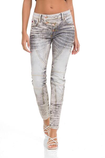 Cipo & Baxx Wd502 Piece Stitching Women's Jeans