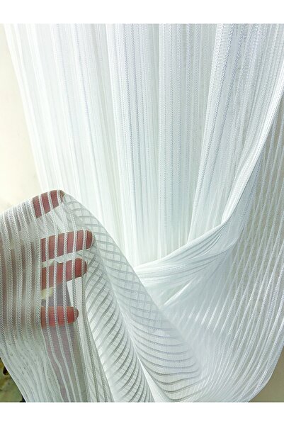 ERNGlobal 2024 Sezon Çift Çizgili Desen Salon Misafir Odasına Uygun Tül Perde...