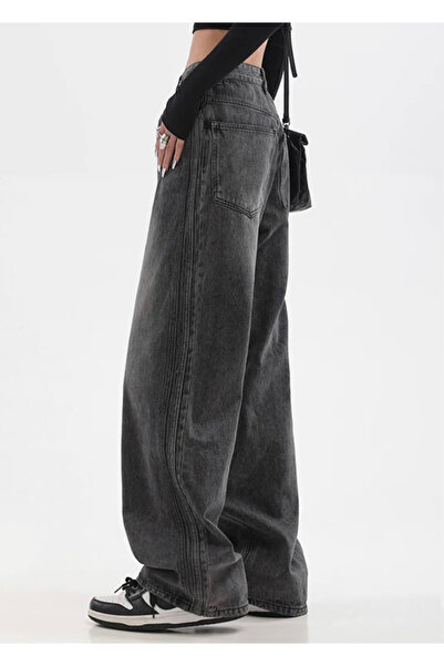Köstebek Yıkamalı Siyah Jean Denim Pantolon
