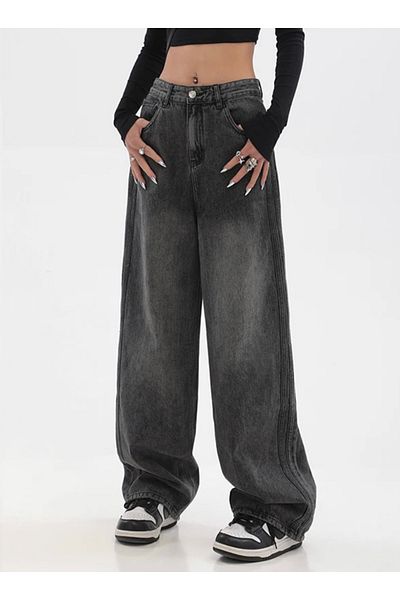 Köstebek Washed Black Jean Denim Trousers