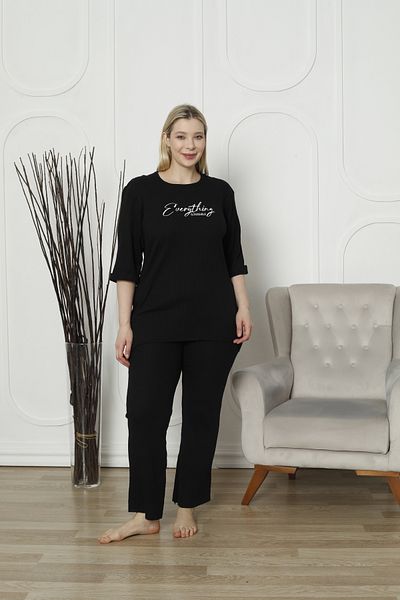 FAMES PİJAMA Plus Size Summer Pajama Set