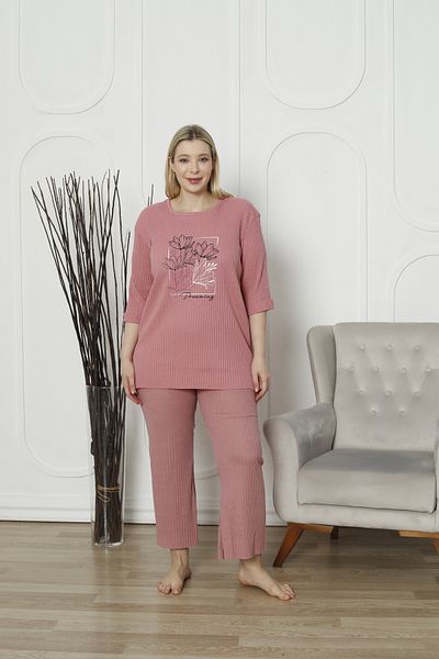 FAMES PİJAMA Plus Size Summer Pajama Set