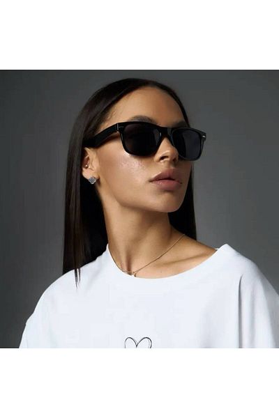 STAOOM Wayfarer Slope Black Sunglasses