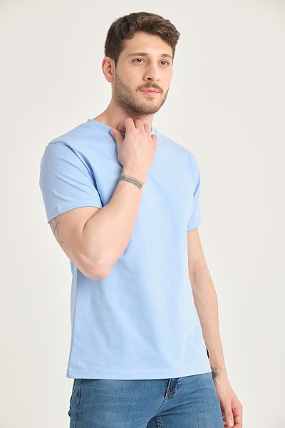 Four Man Tricou de bază de culoare solidă pentru bărbați, 100% bumbac, cu potrivire standard, țesătură care nu se ridică ușor