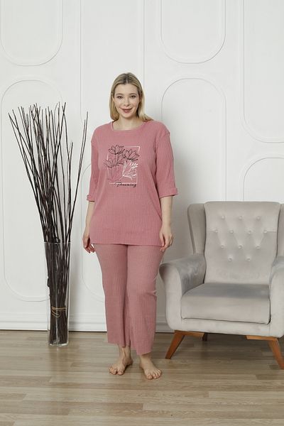 FAMES PİJAMA Plus Size Summer Pajama Set