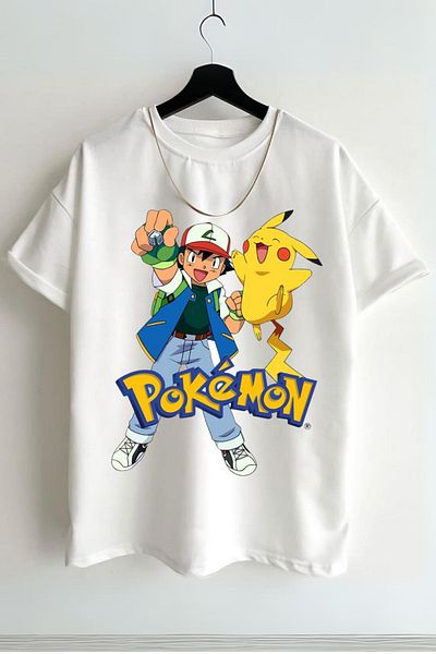 AMMA Μπλουζάκι Unisex Pokemon Pikachu με στάμπα 100% βαμβακερό Premium ύφασμα