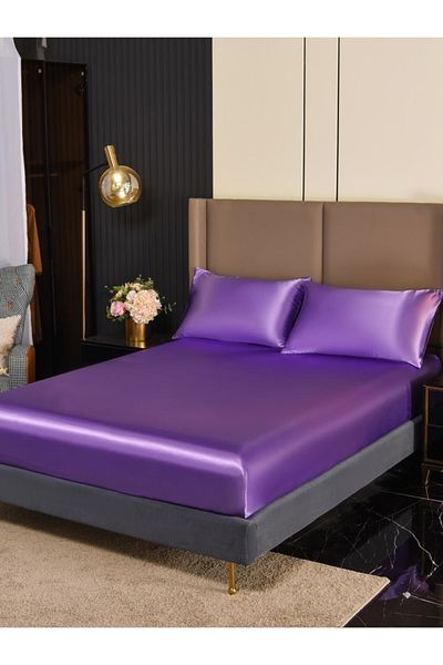 METİNEV Double shiny cotton satin sheets with elastic