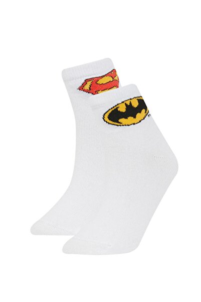 DeFacto Лигата на справедливостта, комплект от 3 чифта памучни дълги чорапи з...