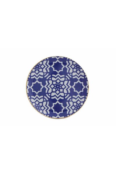 Porland Morocco Pattern7 Purple Flat Plate 17 Cm 04a P021457