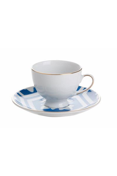 Porland Morocco Desen2 Coffee Cup with Blue Saucer 80cc 04a P018907
