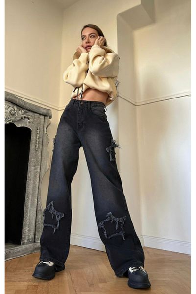 Köstebek Star Patchwork Vintage Jean Jeans