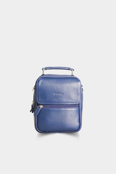GUARD Navy Blue Leather Small Handbag
