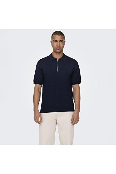 Only & Sons Tricou polo Wyler Life pentru bărbați, albastru marin - 22028606-DR