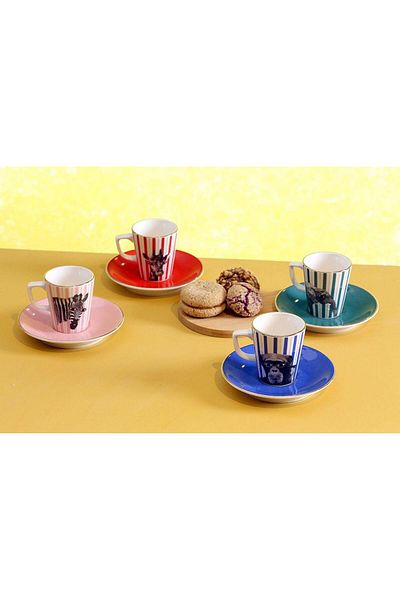 Porland Wild Life Coffee Set 8 Pieces 04alm006718