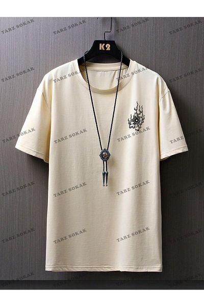 Korefanzin CODE Trend EMRG Men's Dragon Print Short Sleeve T-Shirt
