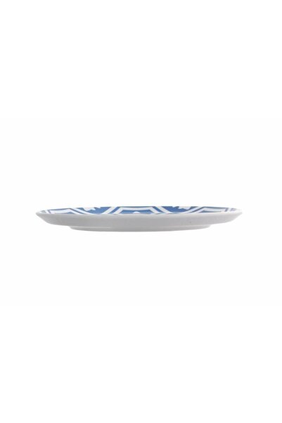 Porland Morocco Desen2 Mavi Düz Tabak 24 Cm 04a P021461