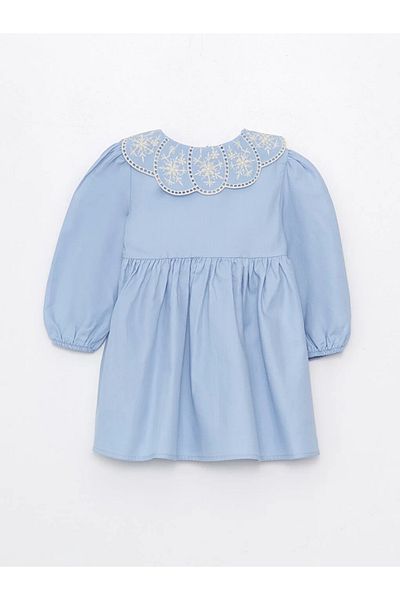 LC Waikiki LCW Baby - Rochie cu mânecă lungă cu guler pentru bebeluși Mrglobal pentru fetiță