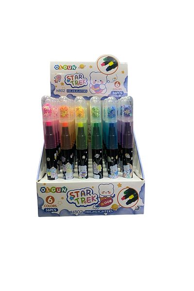 Ümit Kırtasiye Highlighter Glitter Star Patterned Pen
