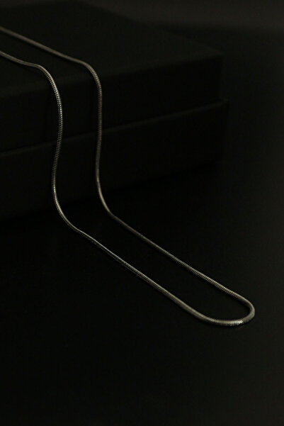 Dukkanka 316l Paslanmaz Çelik İnce Yılan Model Unisex Gümüş Renk Zincir Kolye