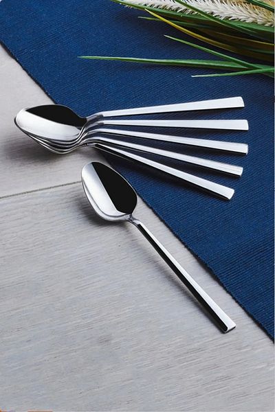 Gülçelik 12Pcs Dining Spoon Flat Bar Model (Stainless Steel)