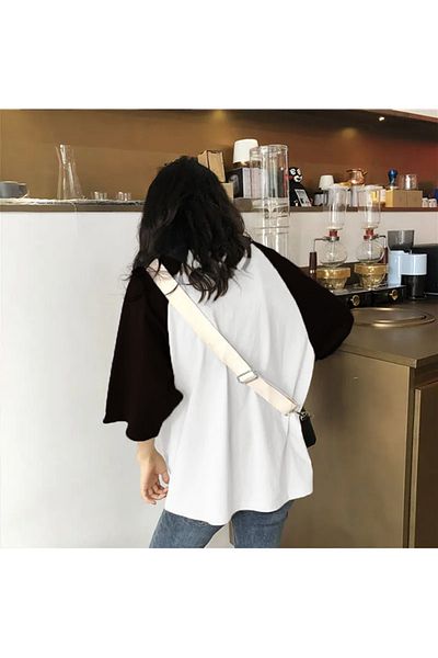 EVIus Tricou unisex de culoare dublă cu mâneci, bumbac, supradimensionat, Michael Jackson Boyfriend