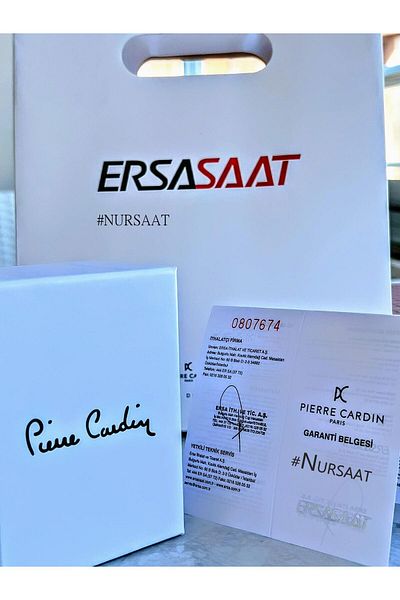 Pierre Cardin 800202 ساعة يد نسائية F08 Pierre Cardin 3Atm مقاومة للماء بسوار فولاذي (لا تشوه الألوان).