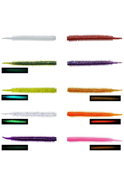 FIIISH Fujin Yummy Sandworm 7cm Silikon Yem - Pink Glow