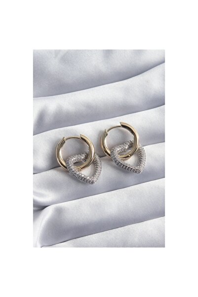 Clariss Findit النحاس الذهب اللون هوب الفضة الزركون حجر القلب نموذج Vi?p سلسل...