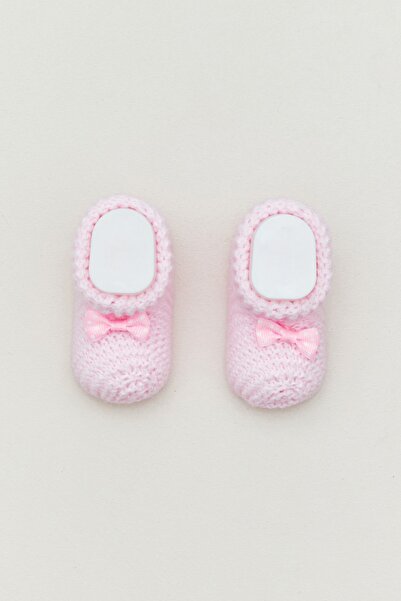 Fulla Moda Ribbon Knitted Unisex Baby Booties