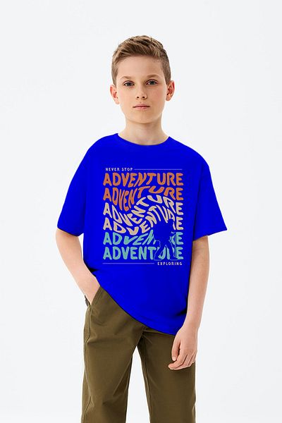 ADABEBEK Μπλουζάκι για αγόρι με τυπωμένο θέμα Adventure Written Camping