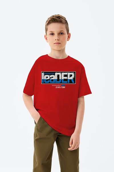 ADABEBEK Leader Printed Boys' T-Shirt