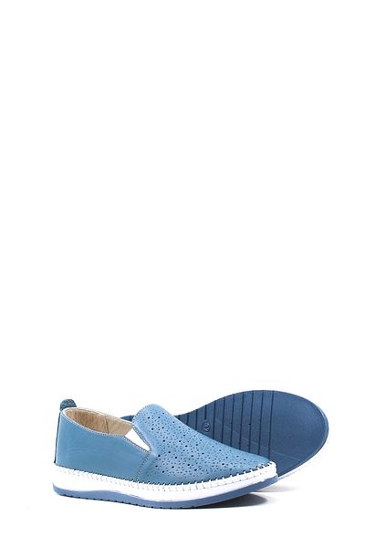 TUGERDİ Tugerdi Denim Blue Piele autentică Talpă confortabilă Calitate Femei Pantofi casual TG 091392616411