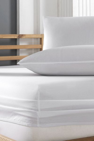 INTER Z Cotton Ranforce Fabric Elastic Fitted Pillow Sheet Set (All Sizes)