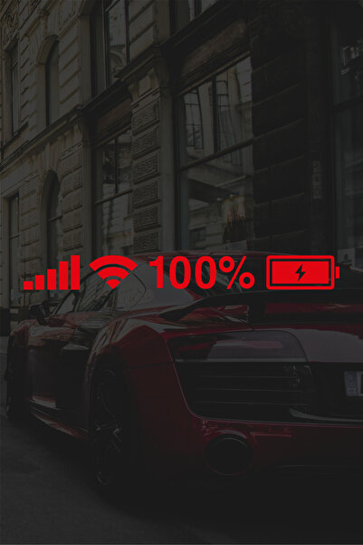 Quart Aksesuar 25 X 3 Cm Batarya Pil Wifi Icon Oto Sticker Araba Cam Sticker ...