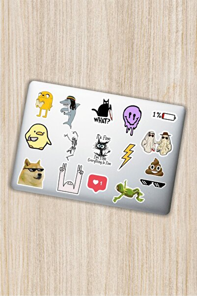 esticker مجموعة ملصقات للهاتف المحمول والكمبيوتر المحمول المزخرفة 17