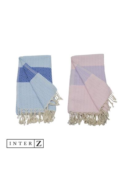 INTER Z Набір з 2 пляжних рушників Pestemal 100 Cotton Xxl 100x180cm Marmaris Lgokmavisipembelila