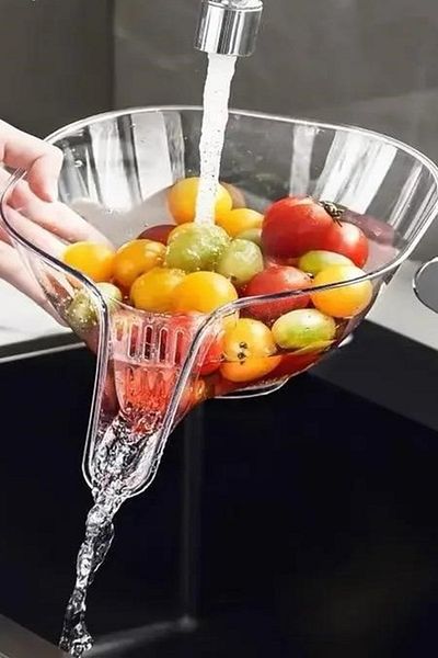 Pazarika Fruit and Vegetable Practical Kitchen Strainer - Washing, Straining and Original Design