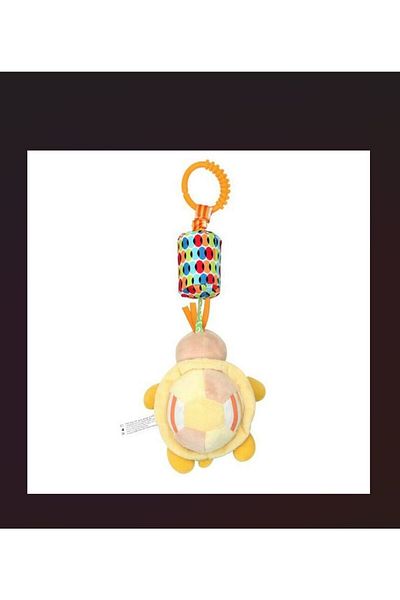BSE Baby Rattle Plush Yellow Turtle Stroller Crib Bed Baby Stroller Compatible