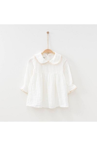 CFR Kids Baby Girl Soft Woven Organic Cotton Muslin Dress1003001