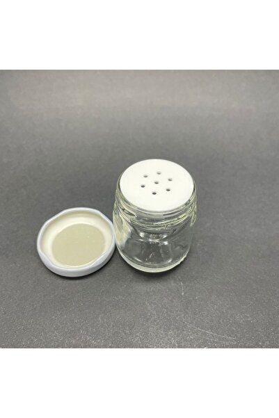 Pause Art Home 40 Cc Cam Toz Pudra Kavanozu - Metal Kapaklı Tıpalı - 40 ml Pudra Kutusu - 5 Adet