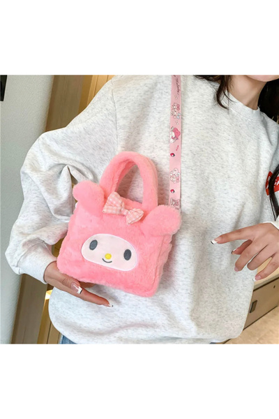 synshop Y2K Cinnamoroll Kuromi My Melody Plush Adjustable Bag with Shoulder S...