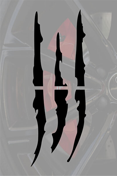 Quart Aksesuar 30 X 10 Cm Monster Pençe Oto Sticker Araba Far Sticker Siyah