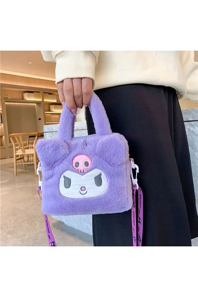 synshop Y2K Cinnamoroll Kuromi My Melody Plush Adjustable Bag with Shoulder Strap - Gift