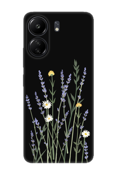 frondcase حافظة هاتف ريدمي 13C بنمط لافندر أسود اللون أسود