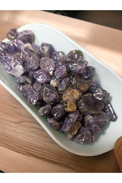 DOĞAL TAŞ CENNETİ AMETİST 100 GRAM TIMBIL DOĞAL TAŞ (SERTİFİKALI)(MUM YAPIMI-...