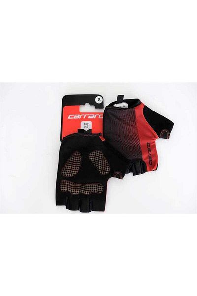 Carraro Cr-23042 Red Colored Short Finger Gloves with Handle Inside Support