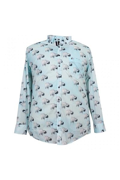 marufshop Ανδρικό μακρυμάνικο πουκάμισο Lycra κατάλληλο για μεγάλο μέγεθος 117 κιλών