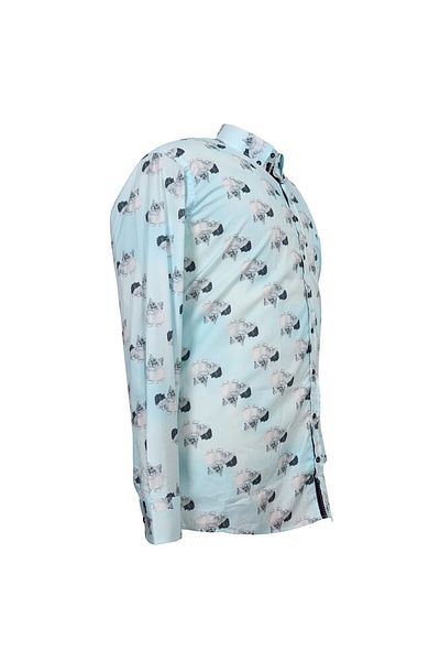 marufshop Ανδρικό μακρυμάνικο πουκάμισο Lycra κατάλληλο για μεγάλο μέγεθος 117 κιλών
