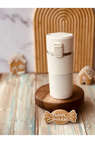 MİSSCAFE 500ML Snape Silikonlu Termos Çift Katmanlı Mug
