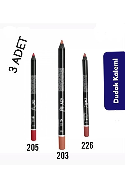 EMILY Dudak Kalemi 3lü No: 203-205-226